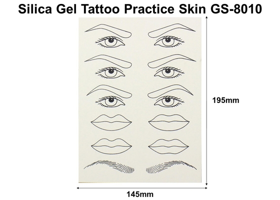 White Silicone Tattoo Practice Skin Double Sides Food Silica Gel