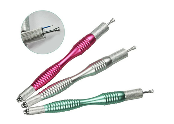 Less Vibration Cosmetic Tattoo Pen , Manual Eyebrow Tattoo Pen Three Colors Blade