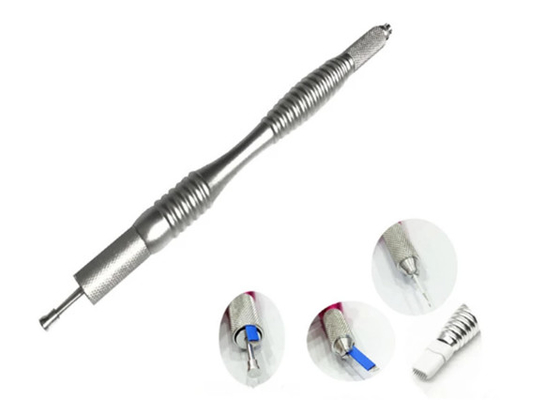 Less Vibration Cosmetic Tattoo Pen , Manual Eyebrow Tattoo Pen Three Colors Blade