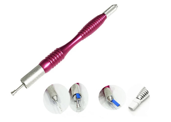 Less Vibration Cosmetic Tattoo Pen , Manual Eyebrow Tattoo Pen Three Colors Blade