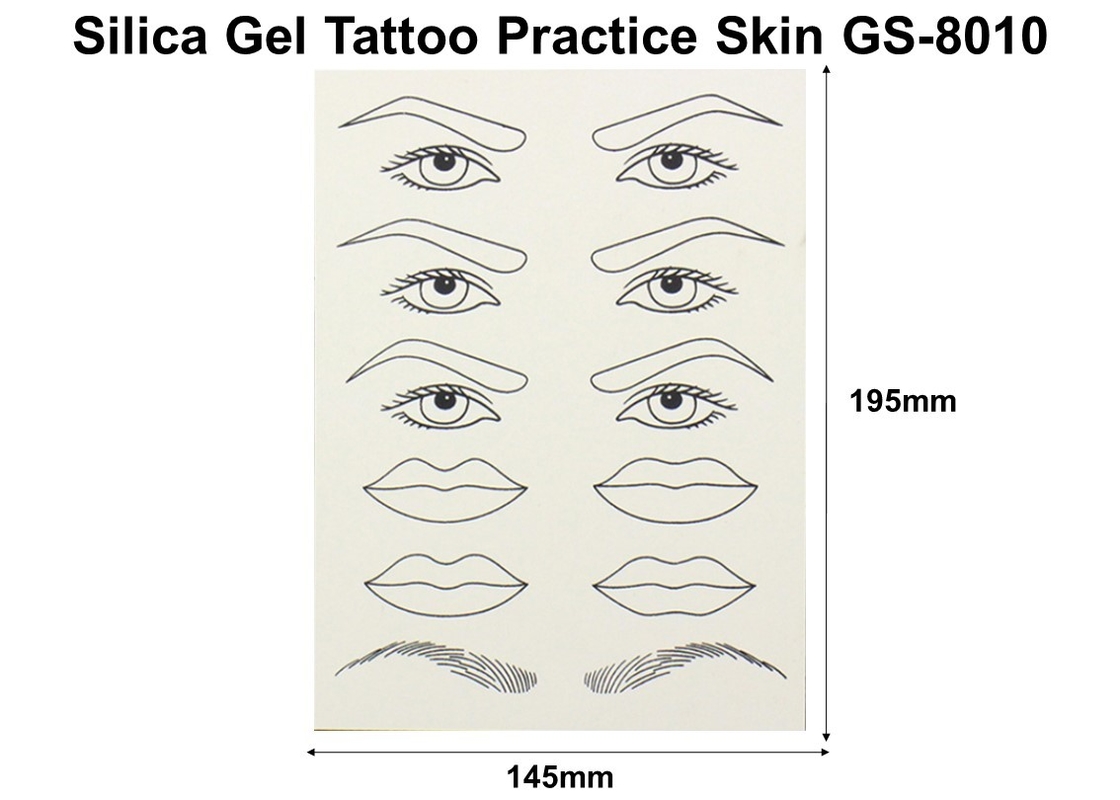 White Silicone Tattoo Practice Skin Double Sides Food Silica Gel